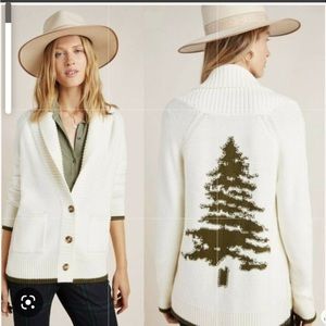 Anthropologie new evergreen cardigan XL